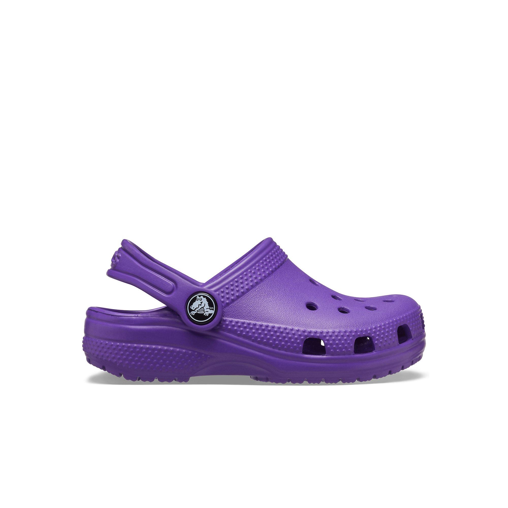 Neon outlet purple crocs